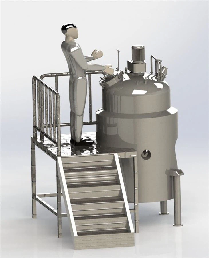 Industrial Stainless Steel Vacuum Mixing Tank Homogenizer Tank